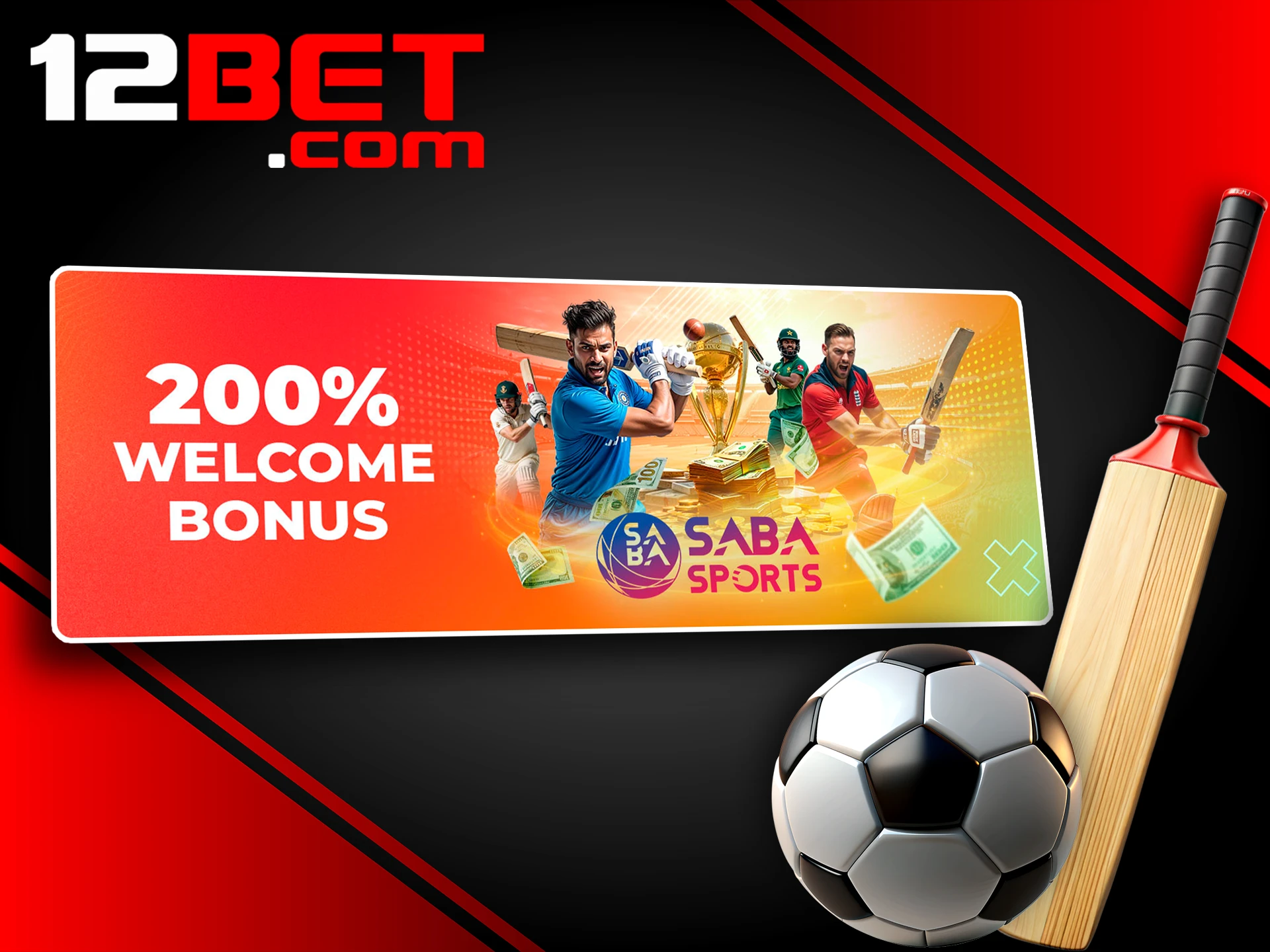 Claim your welcome bonus from 12Bet for sports betting.