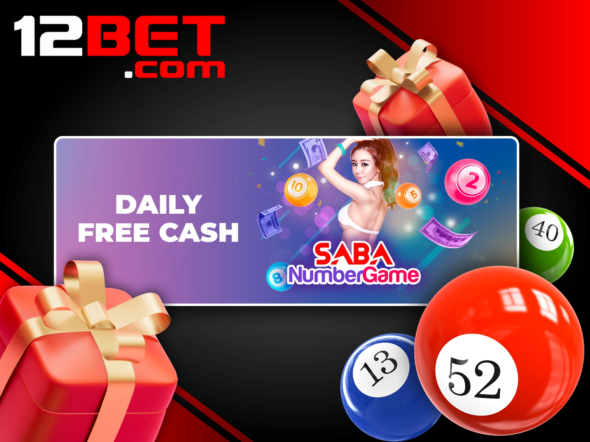 Luck awaits you with a bonus from 12Bet number games.