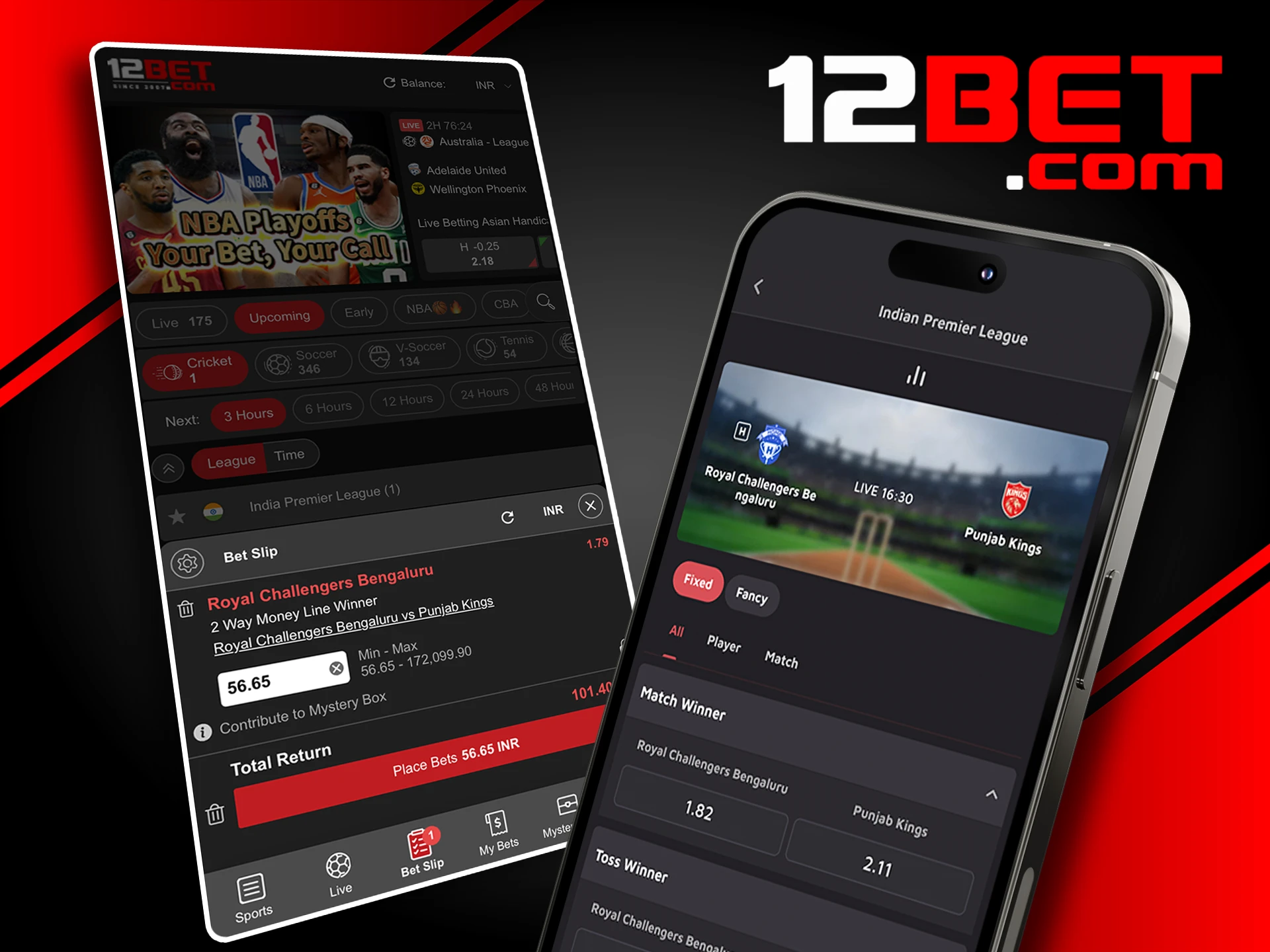 Don't miss the IPL tournament with the 12Bet app.