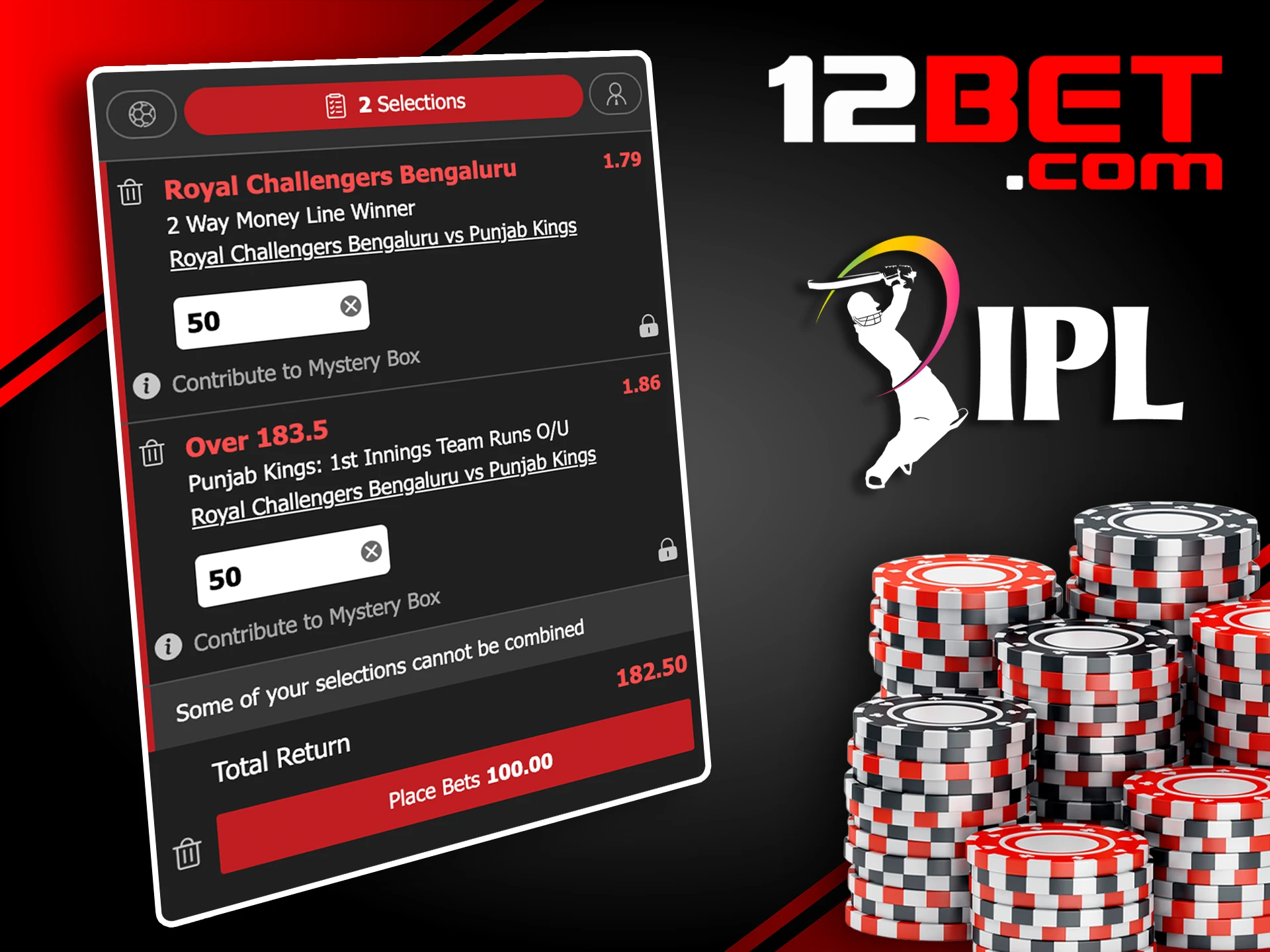 Learn how to bet on the popular IPL tournament at 12Bet.