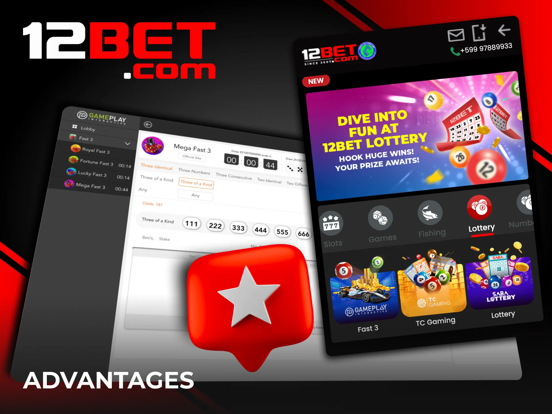 Explore top lottery benefits with 12Bet in India.