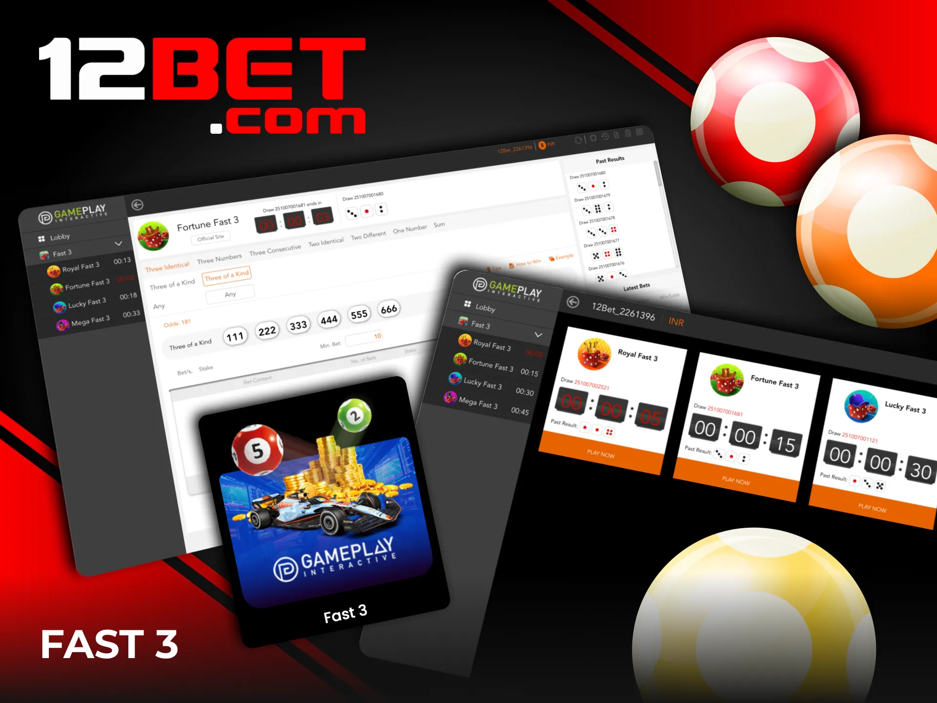 Enjoy easy and fast lottery rounds with 12Bet Fast 3.