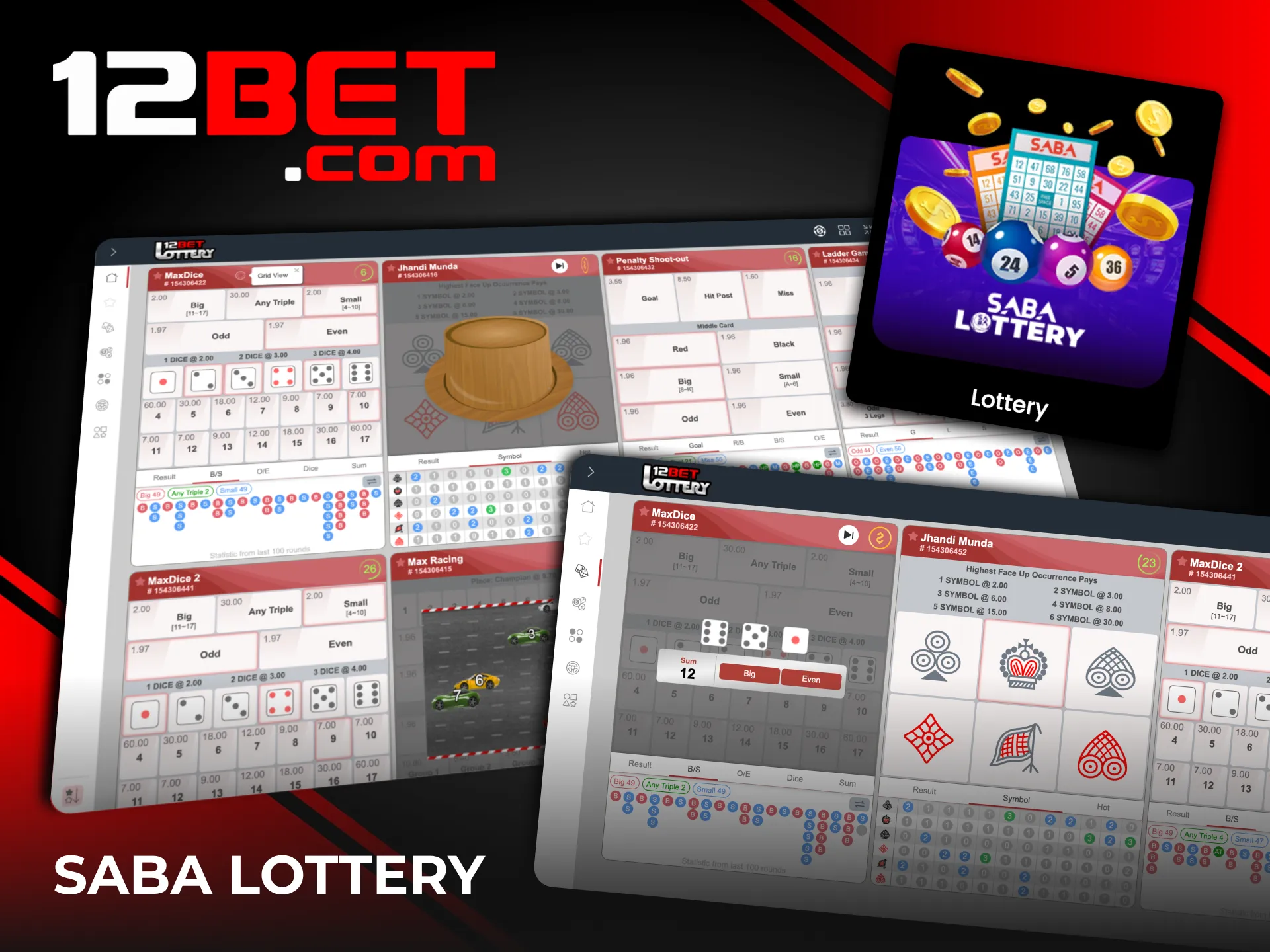 12Bet SABA offers fresh takes on classic lottery formats.