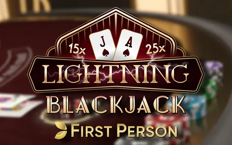 Collect cards to get 21 points and win at Lightning Blackjack First Person from 12Bet Casino.