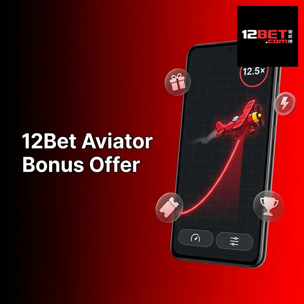 12Bet Aviator welcome bonus offering 88% match up to ₹8,000 on first deposit for new casino players