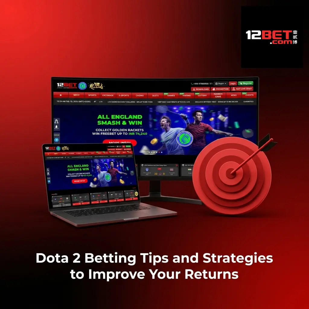 Dota 2 betting tips including bankroll management, roster checks, odds tracking, and pre-match analysis strategies on 12Bet