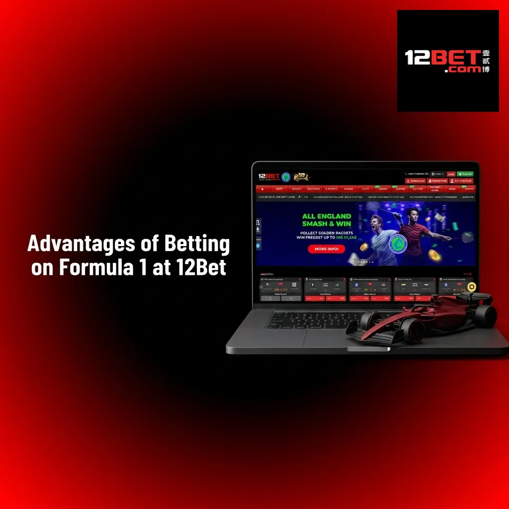 12Bet Formula 1 betting platform showing F1 race calendar, live odds, INR payment options and cash out features