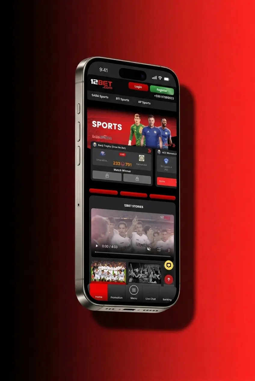 Step-by-step guide on how to start playing live casino games at 12Bet, from registration to placing first bet