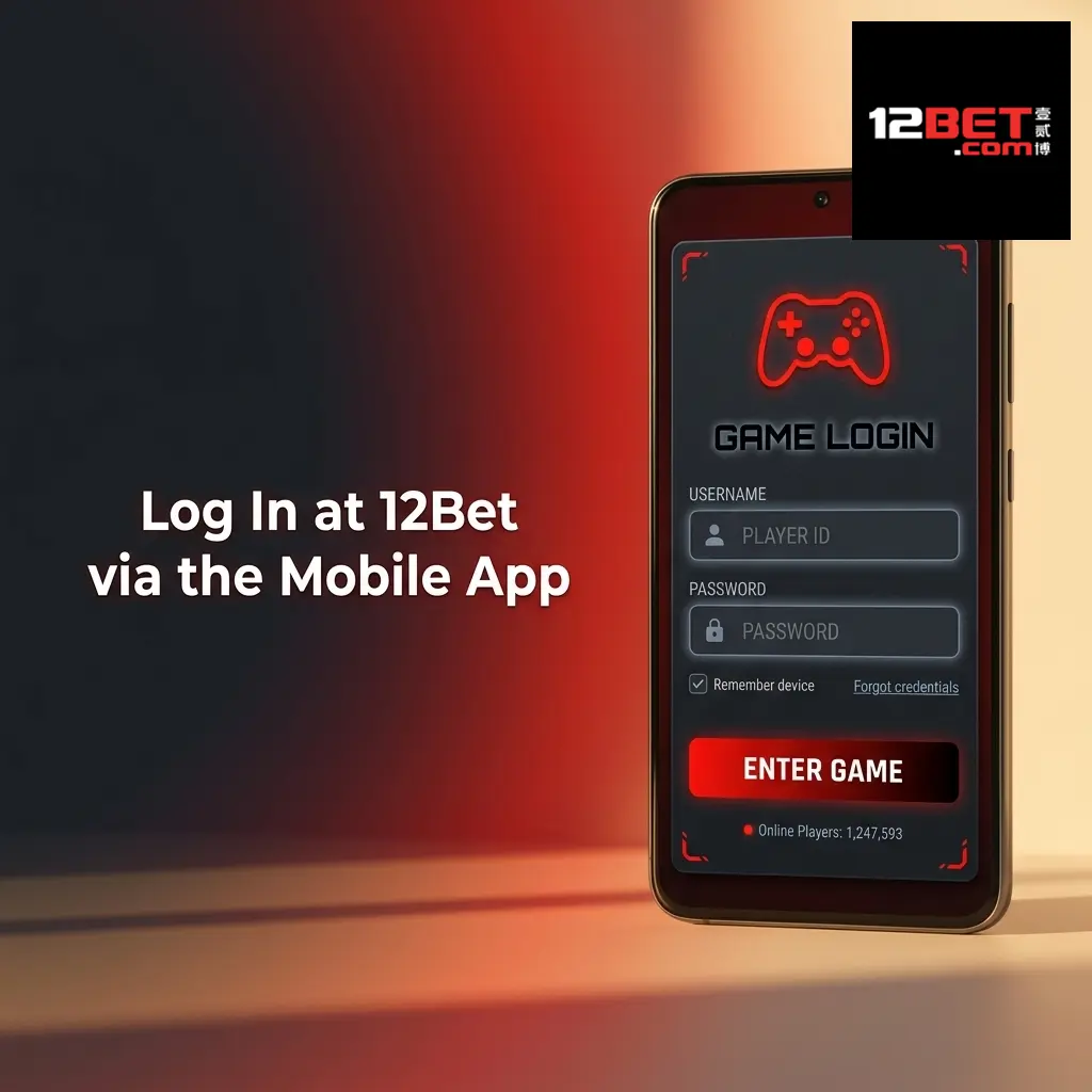 12Bet Android app login screen showing email and password fields with Login button on mobile home screen