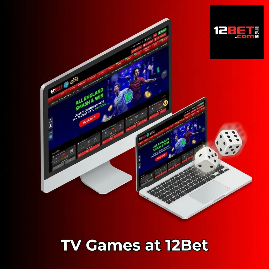 TV Games lobby on 12Bet featuring Crazy Time, Dream Catcher, Monopoly Live, Mega Ball and Lightning Dice